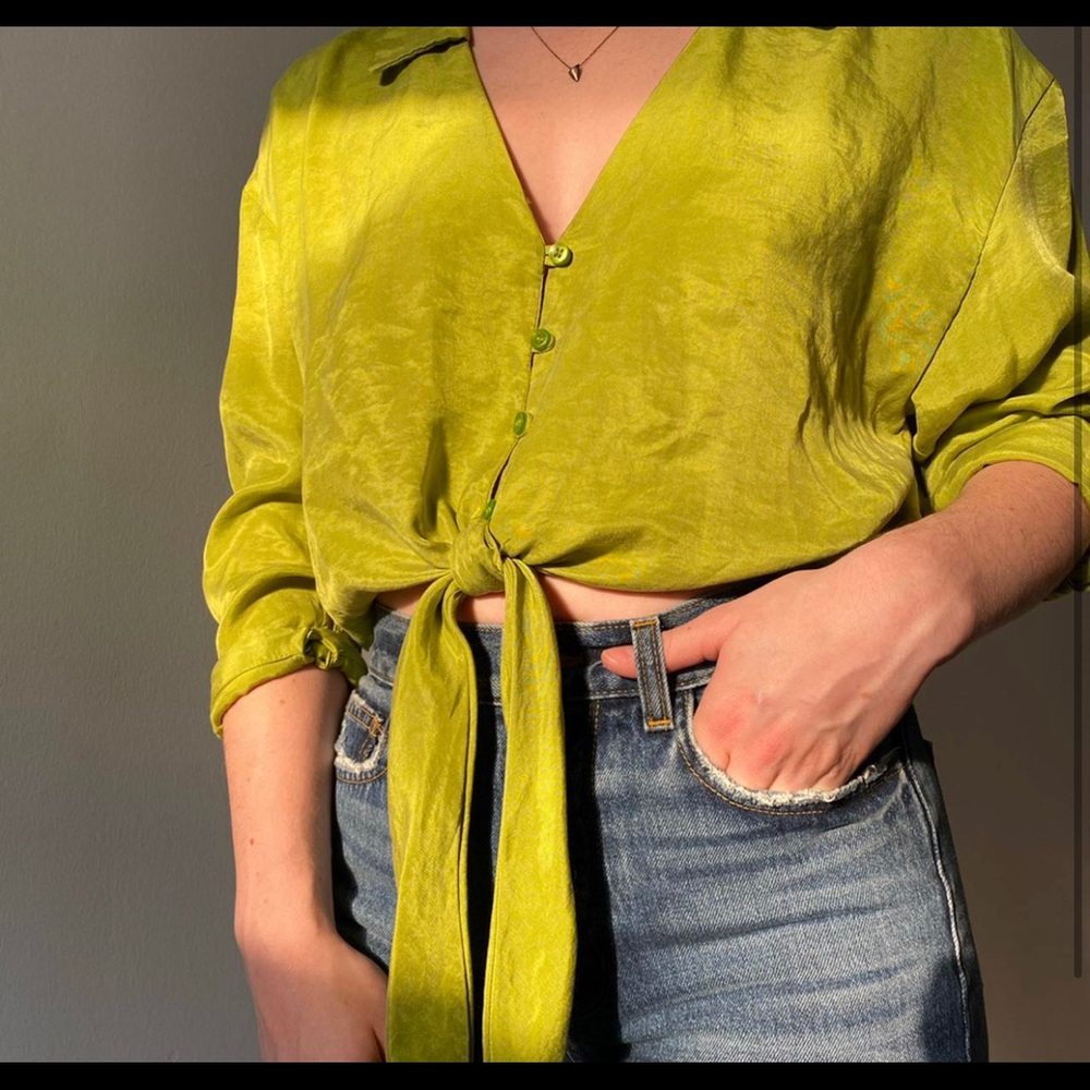 Zara Silk Tie Top